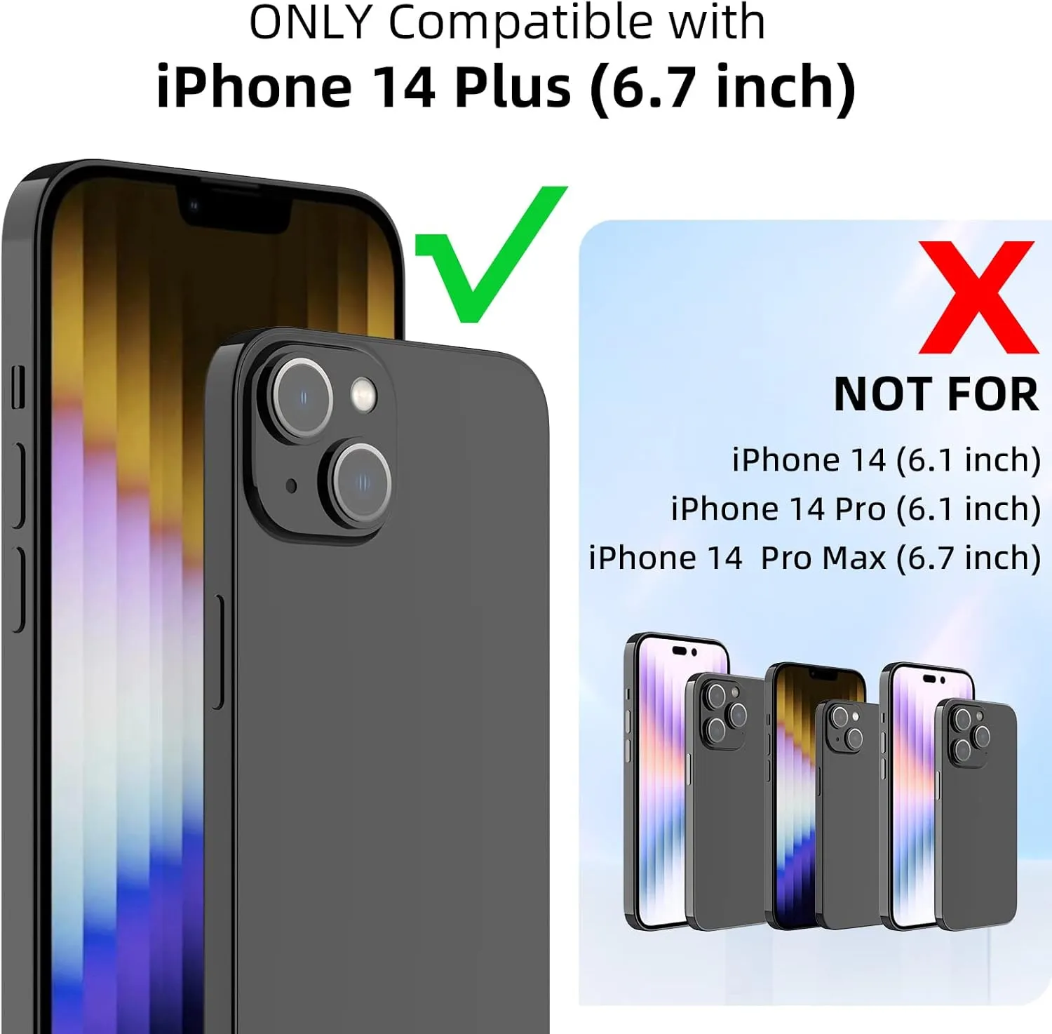 Nillkin iPhone 14 Plus Case Compatible with Magsafe, Silicone Magnetic Case with Slide Camera Cover, Slim Fit Thin Shockproof Cover 6.7 inch, Midnight Blue