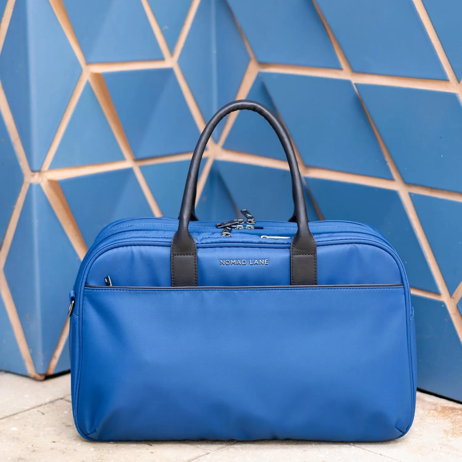 Nomad Lane The Bento Bag V4 Carry-On Luggage Duffel Bag, Durable & Lightweight Suitcase. Personal Item Weekender Overnight Travel Bag for Men & Women, Aegean Blue