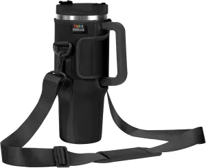 Nuovoware Water Bottle Carrier Bag Fits Stanley 40 Oz Tumbler with Handle, Bottle Bag with Adjustable Shoulder Strap, Neoprene Bottle Holder for Stanley Water Bottle Accessories