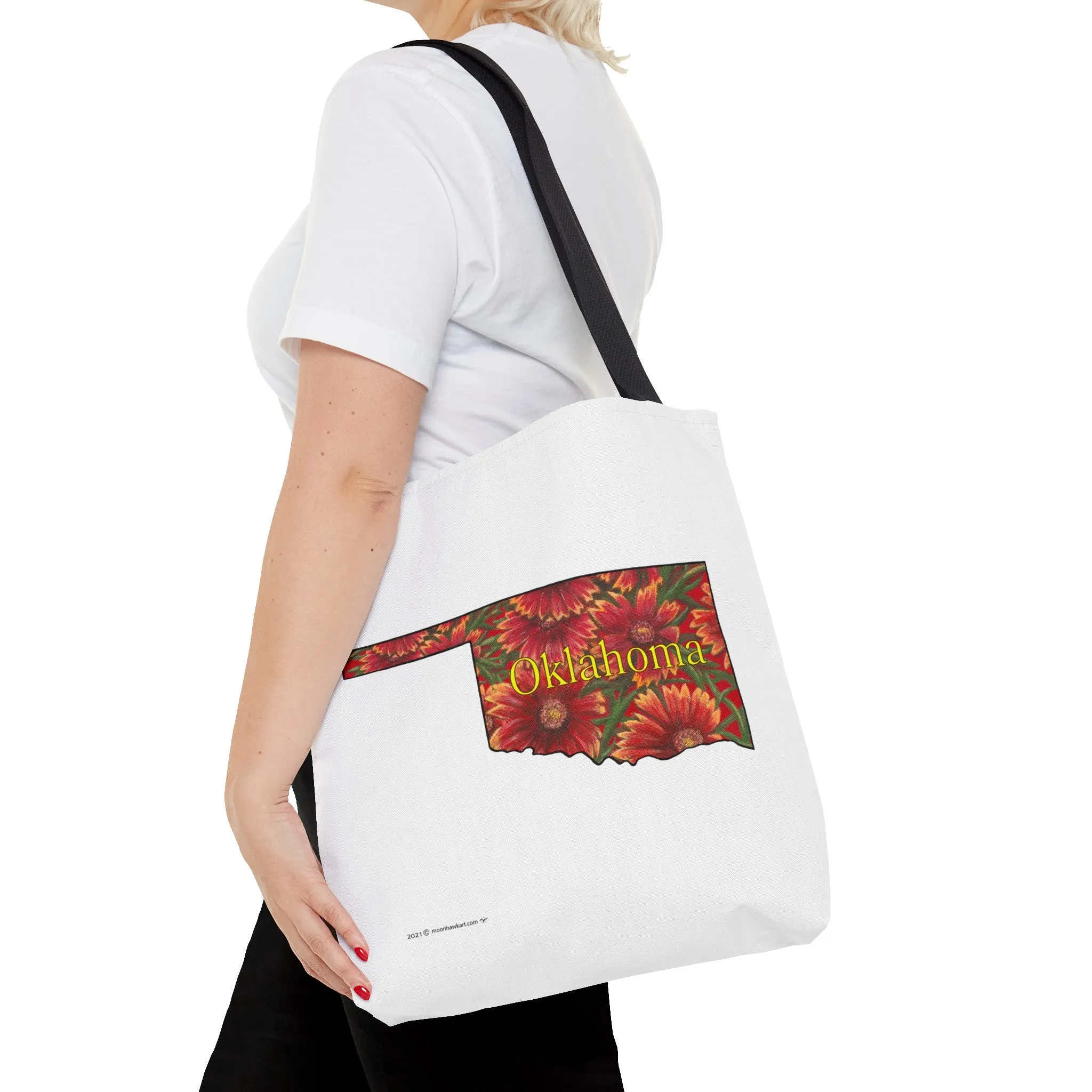Oklahoma Indian Blanket, Tote Bag, Wildflowers, Book Bag,  Oklahoma State Wildflower