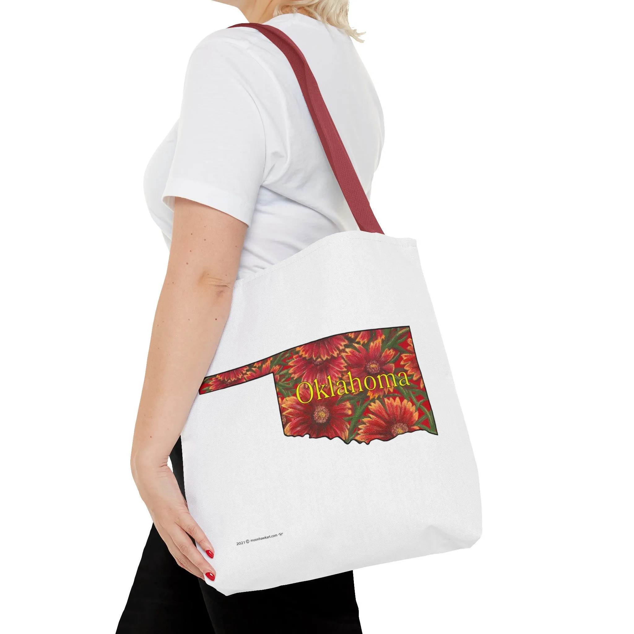 Oklahoma Indian Blanket, Tote Bag, Wildflowers, Book Bag,  Oklahoma State Wildflower