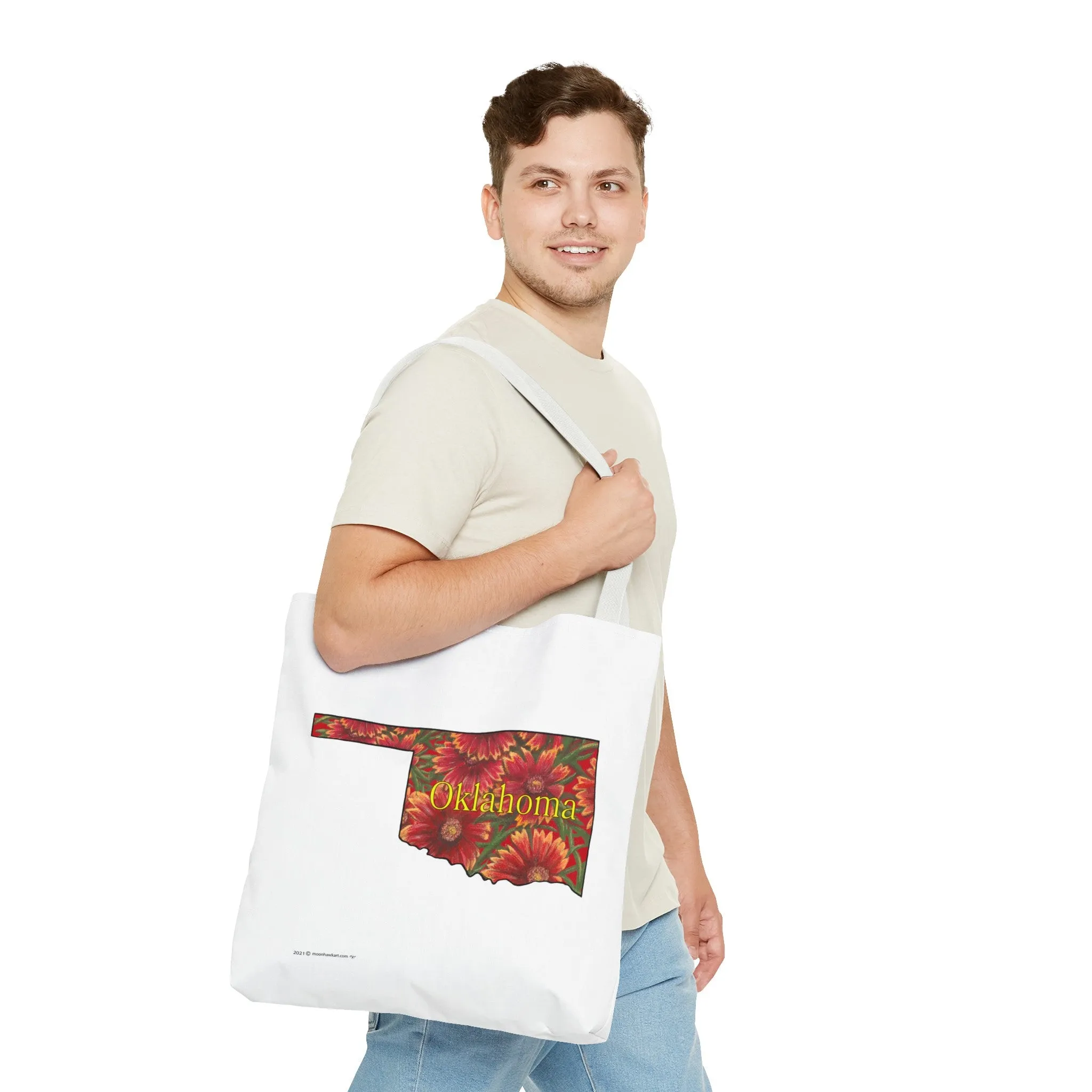 Oklahoma Indian Blanket, Tote Bag, Wildflowers, Book Bag,  Oklahoma State Wildflower
