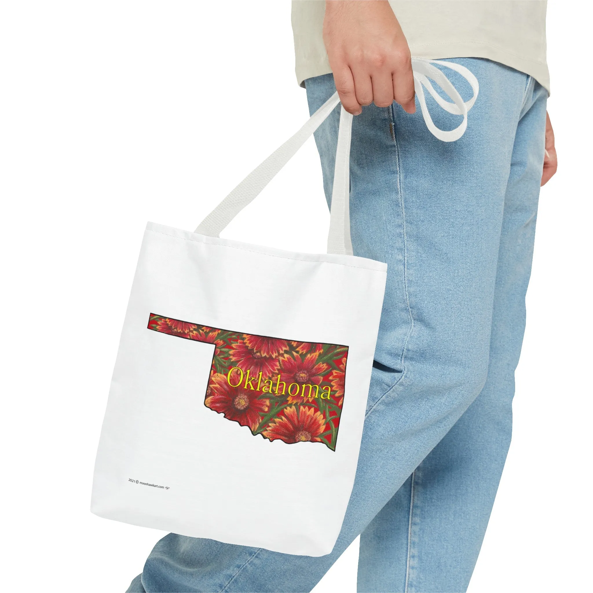 Oklahoma Indian Blanket, Tote Bag, Wildflowers, Book Bag,  Oklahoma State Wildflower