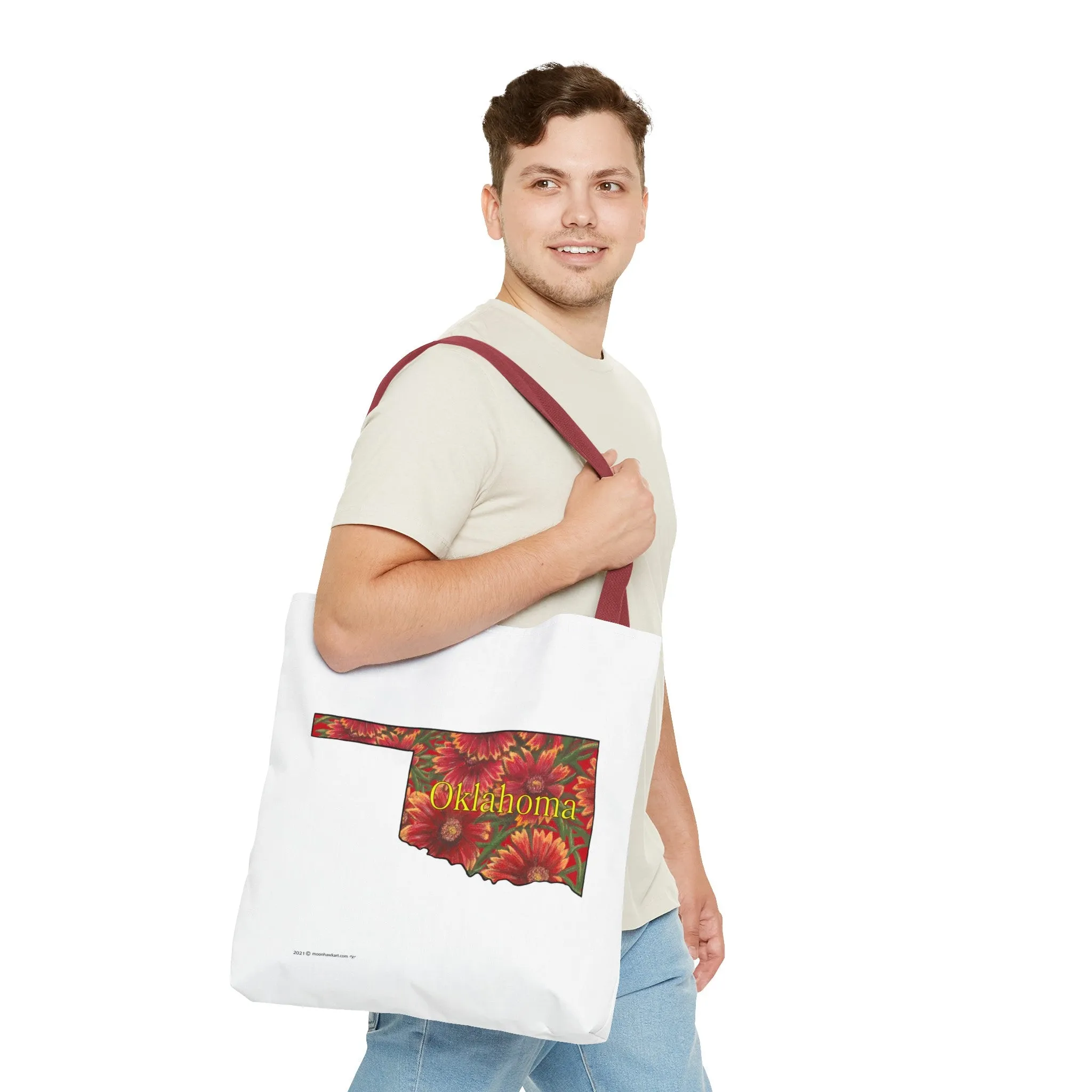 Oklahoma Indian Blanket, Tote Bag, Wildflowers, Book Bag,  Oklahoma State Wildflower