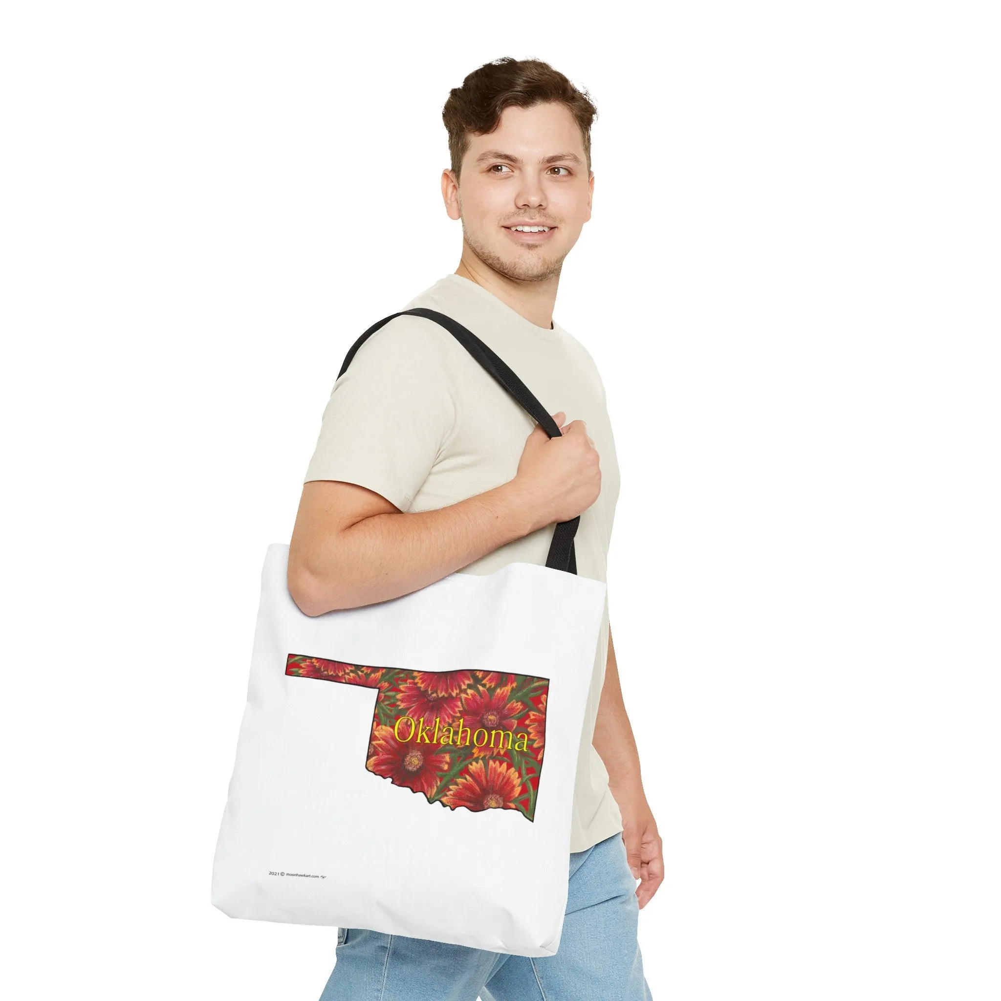 Oklahoma Indian Blanket, Tote Bag, Wildflowers, Book Bag,  Oklahoma State Wildflower