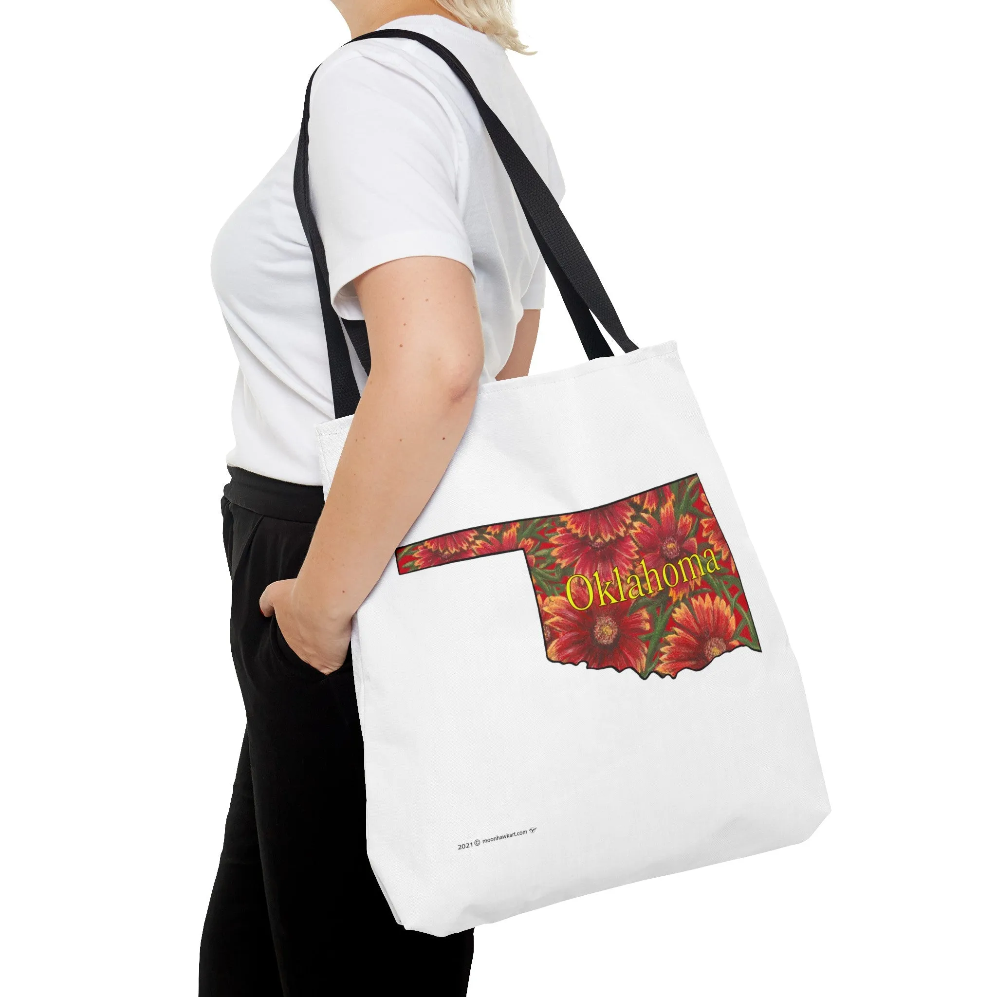 Oklahoma Indian Blanket, Tote Bag, Wildflowers, Book Bag,  Oklahoma State Wildflower
