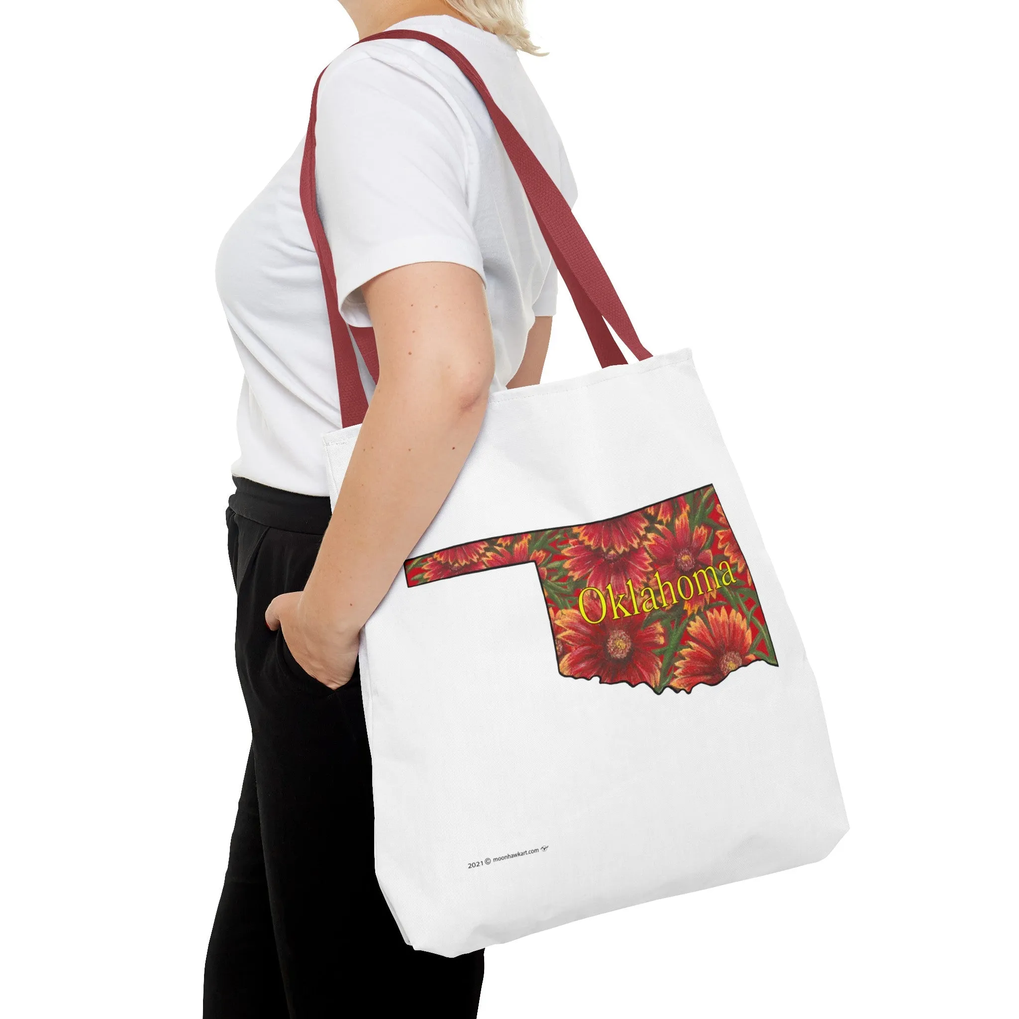 Oklahoma Indian Blanket, Tote Bag, Wildflowers, Book Bag,  Oklahoma State Wildflower