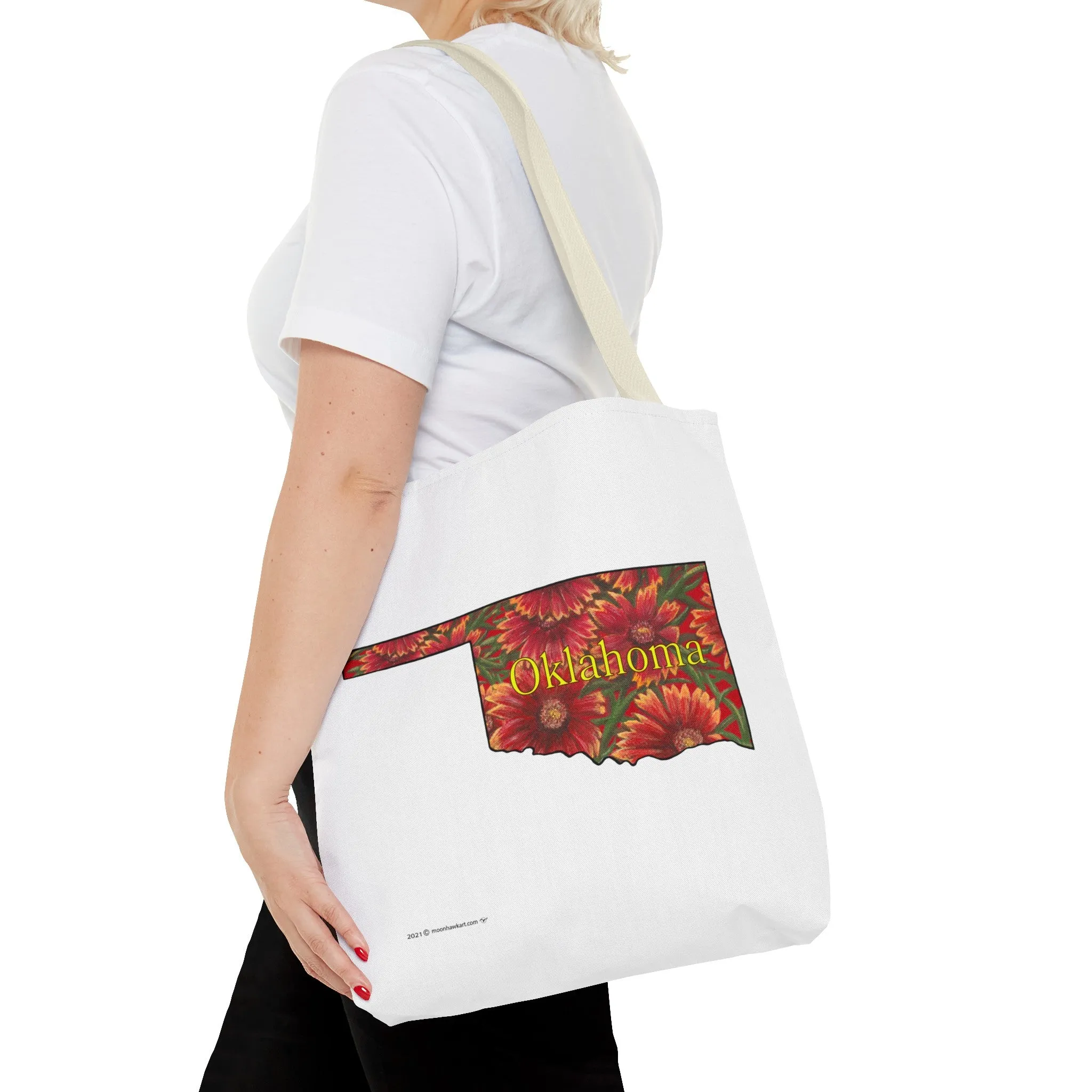Oklahoma Indian Blanket, Tote Bag, Wildflowers, Book Bag,  Oklahoma State Wildflower