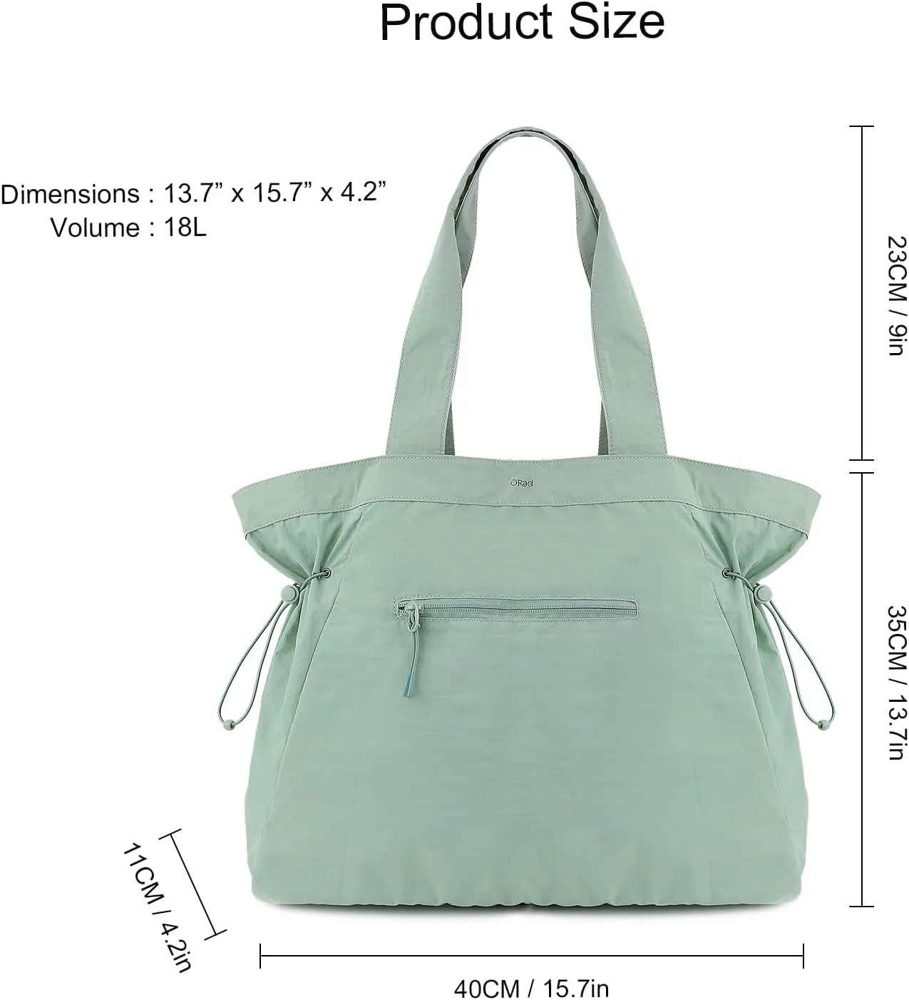 ORAD Tote Bag for Women, Large Hobo Bag,Gym Tote Bags for Women with 18L Side-Cinch Shopper Shoulder Bag Handbag for Travel