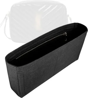Organizer for Lou Camera Bag, Felt Insert, Crossbody Bag Liner with Zipper Pocket (Blue)