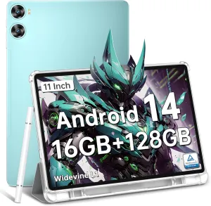 OUKITEL OT9 Android 14 Tablets, 8000mAh Battery 11 Inch IPS Screen Large Tablet for Adults, 16GB 128GB(1TB TF) 13 5MP Camera Widevine L1 Octa-Core WiFi Tablet with Stylus, 3.5mm Jack/GPS/OTG/TÜV 2025