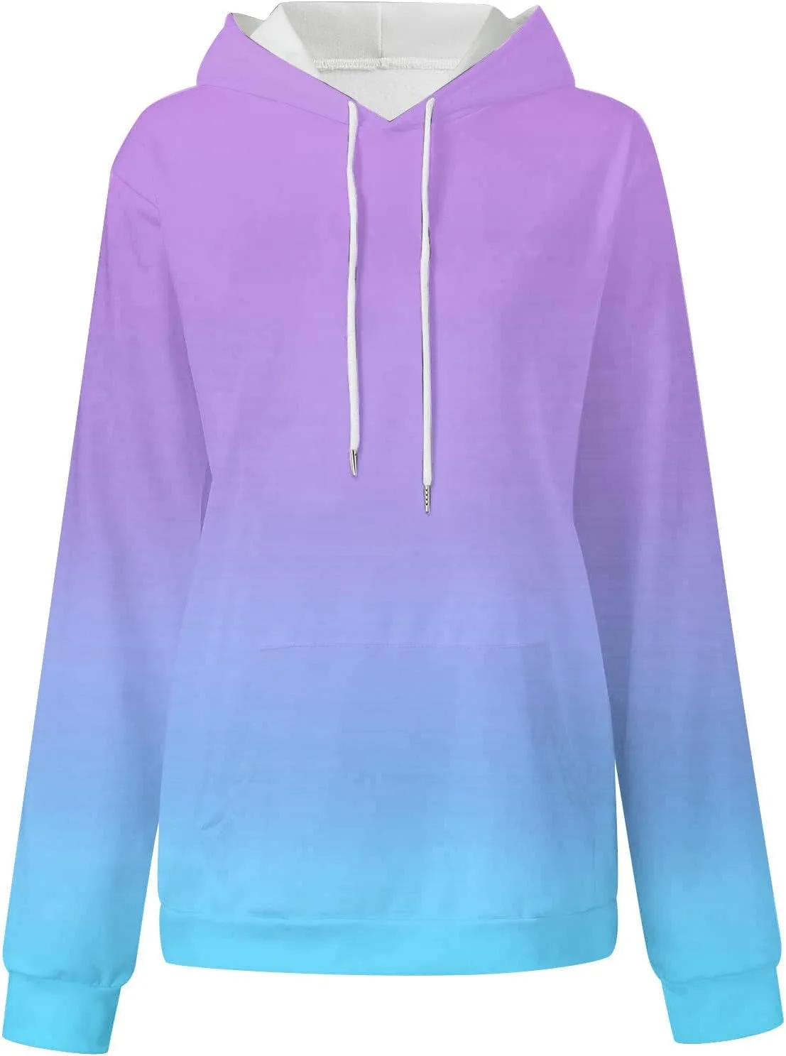 Oversized Hoodies For Women Fall Fashion 2023 Drop Shoulder Long Sleeve Hooded Sweatshirt Gradient Color y2k Clothes