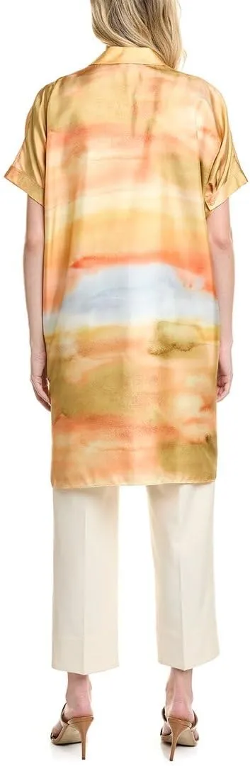 Oversized Silk Duster Shirt