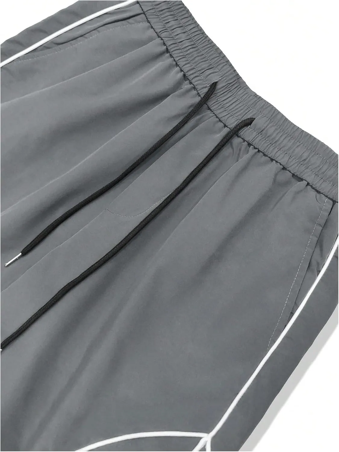 OYOANGLE Men's Cargo Track Pants Drawstring Elastic Waist Flap Pockets Hip Hop Baggy Harem Pants