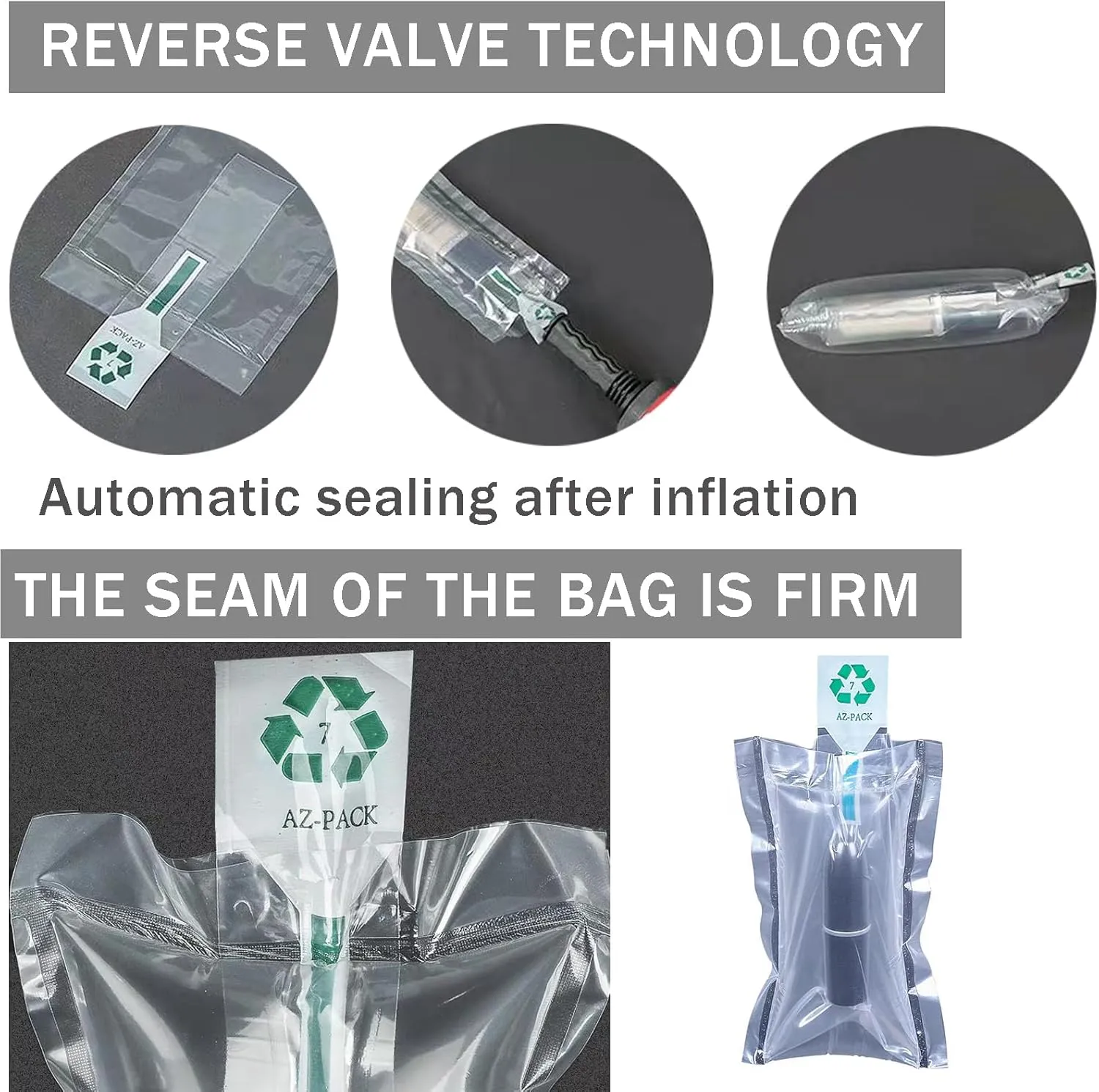 Packaging Air Bags,Inflatable Air Packaging Protector Bag Foam Pouches,Bubble Cushioning Wrap,Cushion Foam Pouch for Moving,12x16 Inches,50 Pieces
