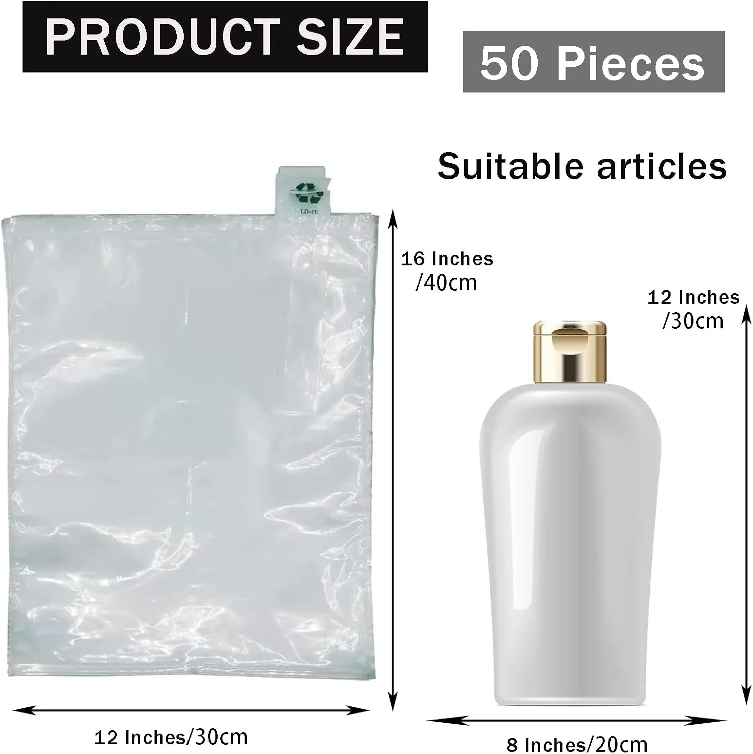 Packaging Air Bags,Inflatable Air Packaging Protector Bag Foam Pouches,Bubble Cushioning Wrap,Cushion Foam Pouch for Moving,12x16 Inches,50 Pieces