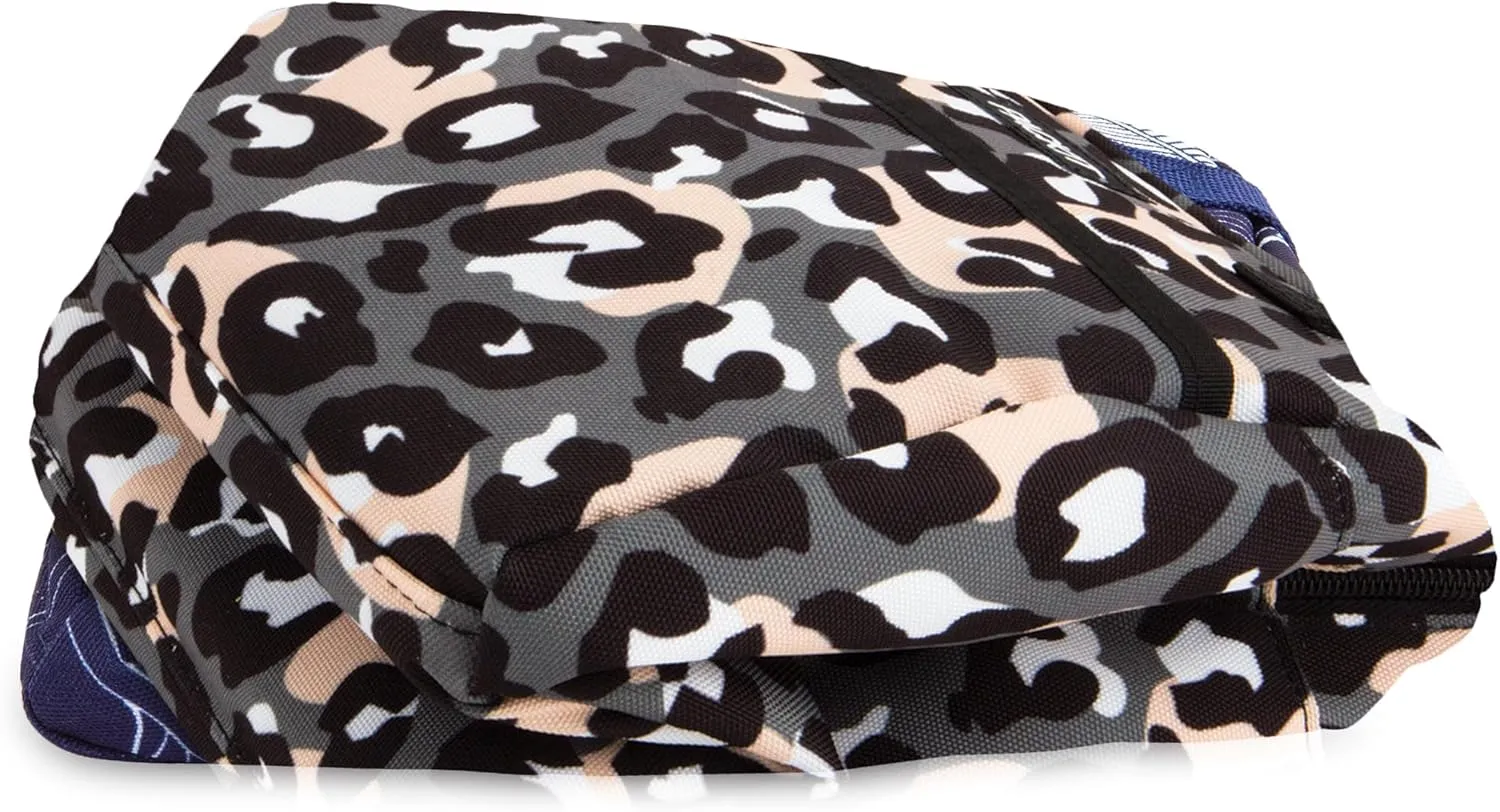 PackIt Freezable Hampton Lunch Bag, Wild Leopard Gray, Built with EcoFreeze Technology, Collapsible, Reusable, Zip Closure with Front Pocket and Shoulder Straps, Perfect for Tweens and Adults