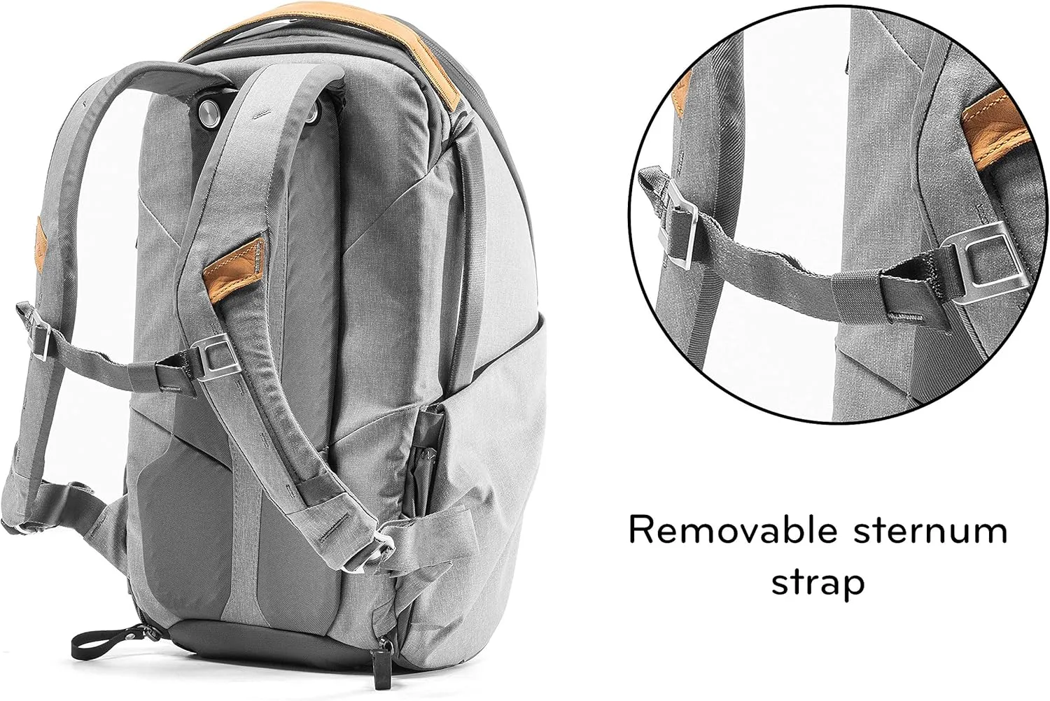 Peak Design Everyday Backpack Zip 15L Ash, Carry-on Backpack with Laptop Sleeve (BEDBZ-15-AS-2)
