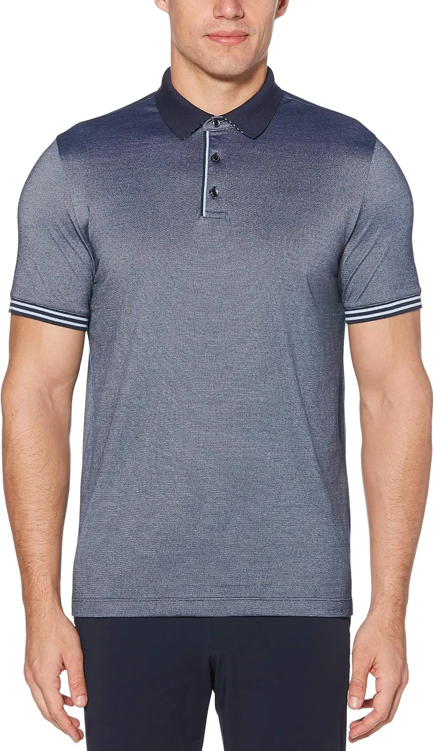 Perry Ellis Men's Icon Polo Shirt with Solid, Breathable, Moisture-Wicking Fabric (Sizes Small-5xl)