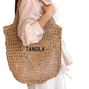 Personalized Women'S Straw Mesh Tote Bag Hollowed Out Beach Bag That Won'T Take Away Gravel A Summer Item For Sunbathing Customizable Name Women'S Shoulder Bag Tote Bag