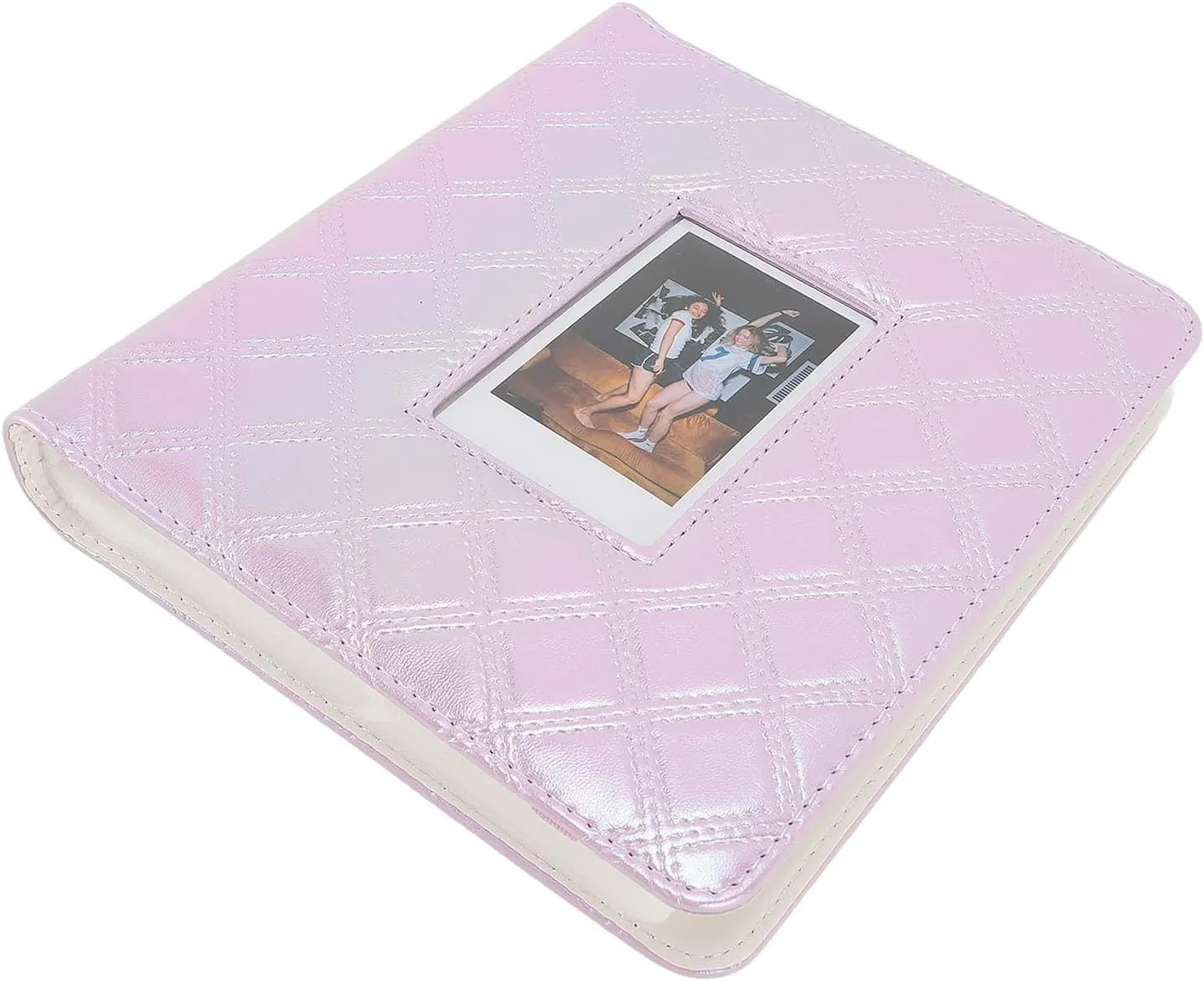 Picture Album, Photo Album PVC Water Proof Lining Wear Dust for Cards Tickets (Colorful Light Purple)