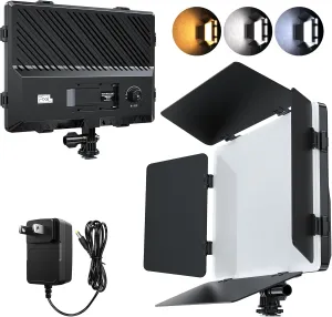 PIXEL Photography Light Camera Video Lighting 20W Bi-Color Dimmable 2500-6500K Led Camera Studio Streaming Lights Photo Video Shooting (Battery Not Included)