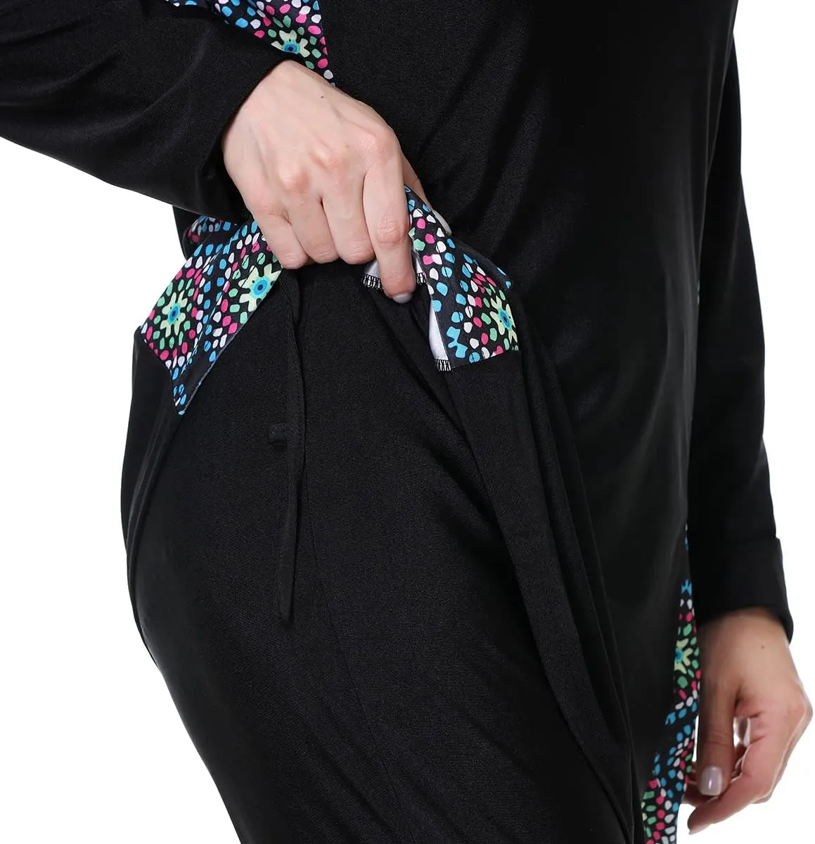 Plus Size Muslim Swimsuits for Women Modest Islamic Swimwear Burkini Full Cover Hijab Top Pants 3PCS Fat Bathing Suits