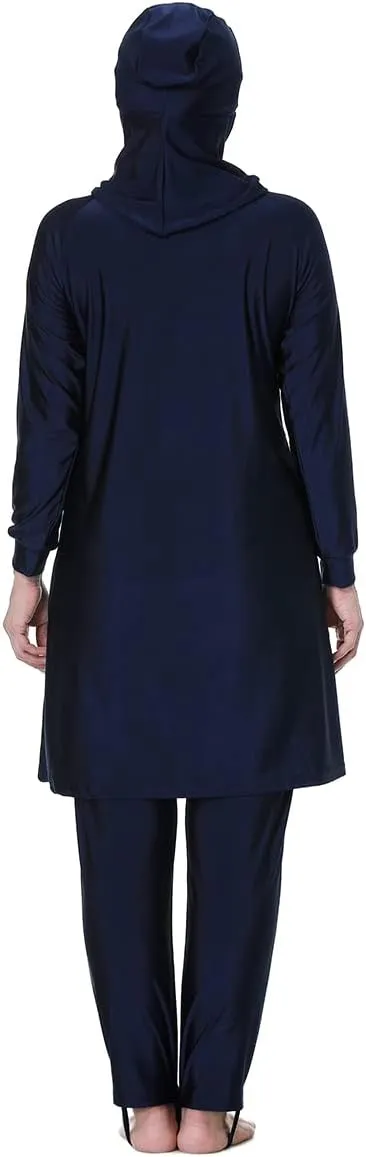 Plus Size Muslim Swimsuits for Women Modest Islamic Swimwear Burkini Full Cover Hijab Top Pants 3PCS Fat Bathing Suits