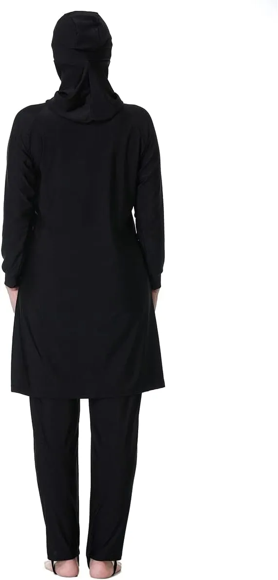 Plus Size Muslim Swimsuits for Women Modest Islamic Swimwear Burkini Full Cover Hijab Top Pants 3PCS Fat Bathing Suits
