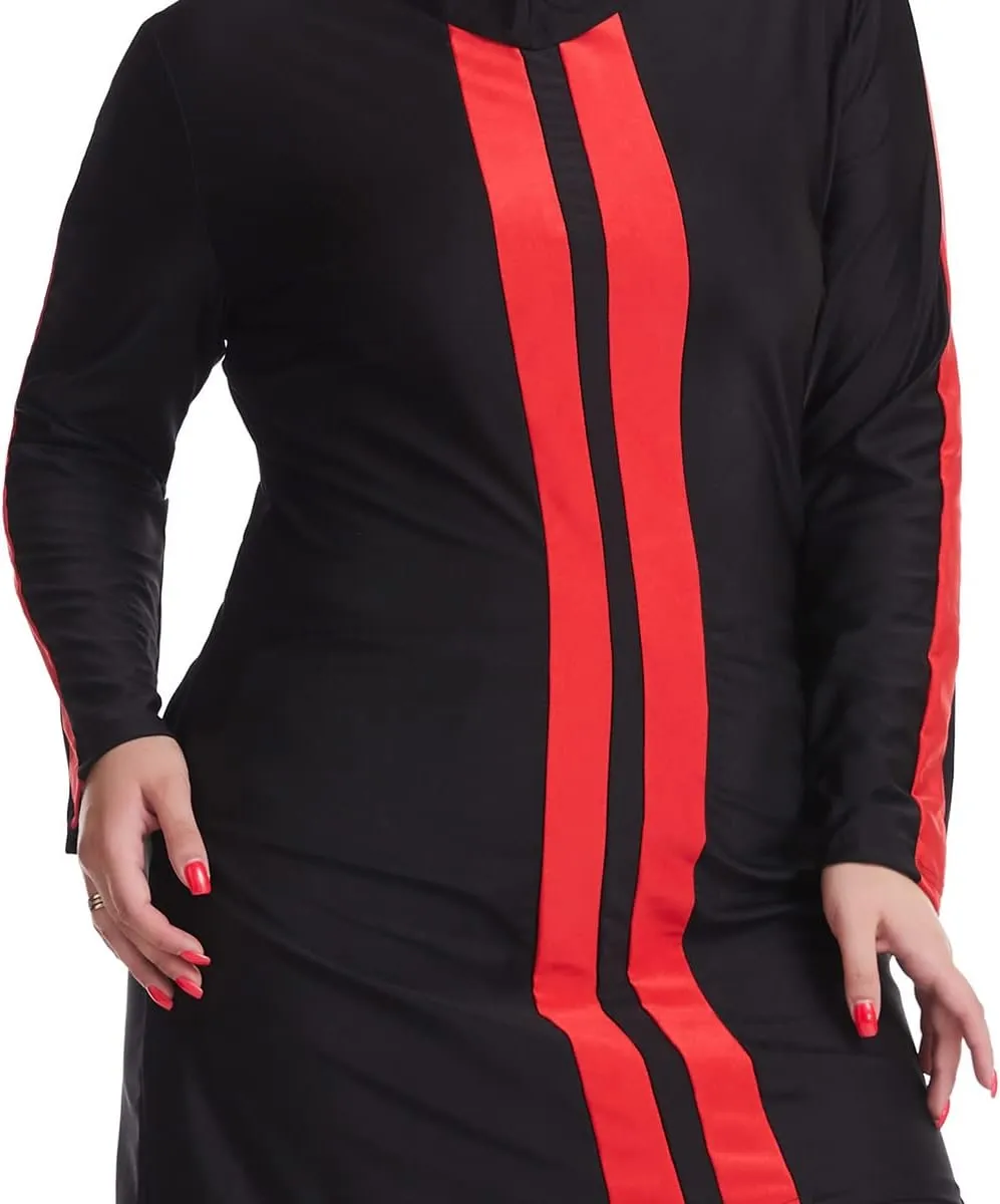 Plus Size Muslim Swimsuits for Women Modest Islamic Swimwear Burkini Full Cover Hijab Top Pants 3PCS Fat Bathing Suits