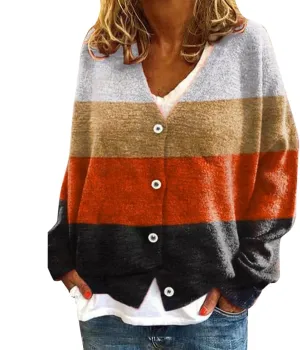 Plus Size Sweater,Women's Cardigan Sweater Casual Open Front Button-Down Long Sleeve Oversized Knit Cardigans