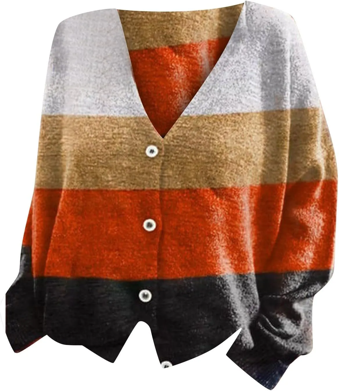 Plus Size Sweater,Women's Cardigan Sweater Casual Open Front Button-Down Long Sleeve Oversized Knit Cardigans