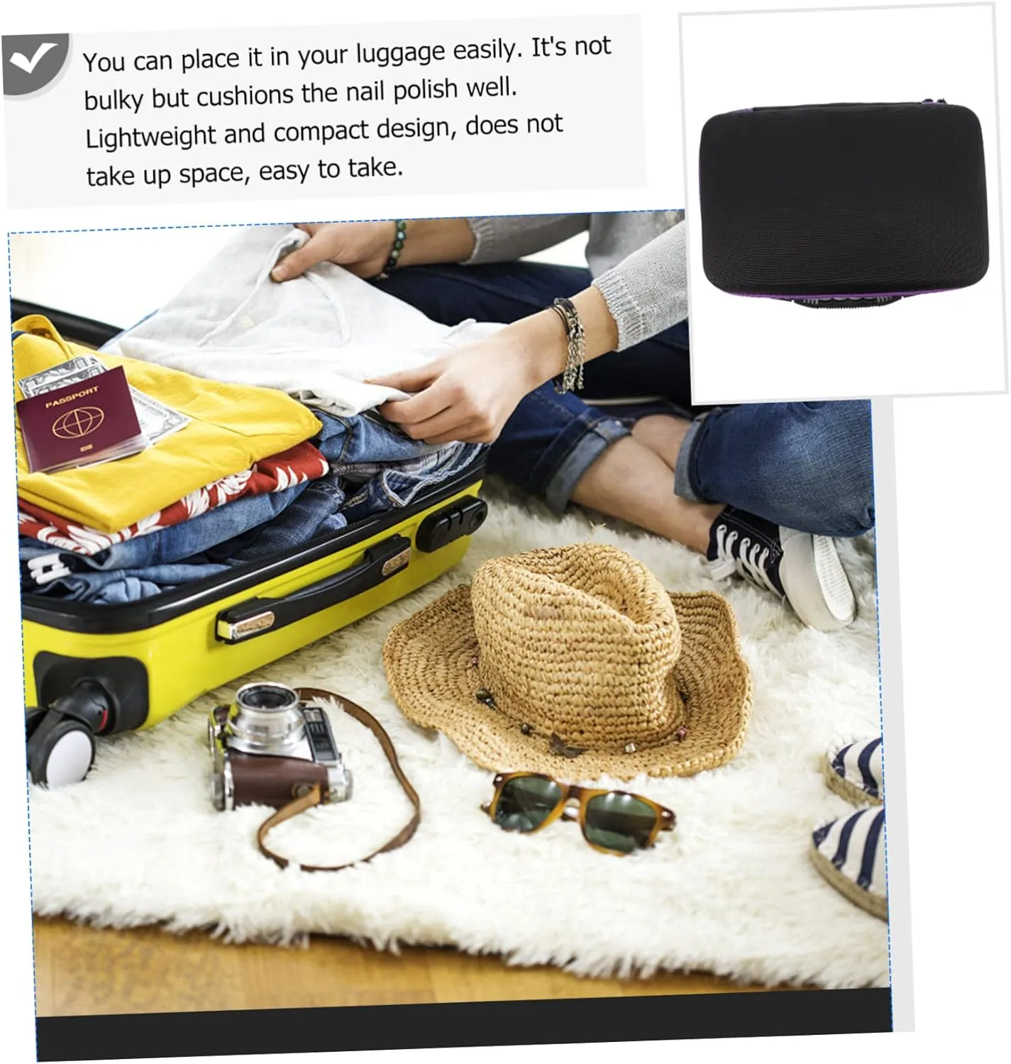 Portable Essential Oil Travel Case 60 Slots 5ml/10ml Essential Oil Organizer Case