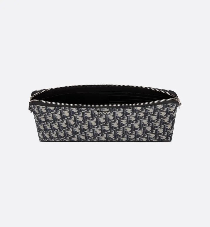 Pouch • Beige and Black Dior Oblique Jacquard