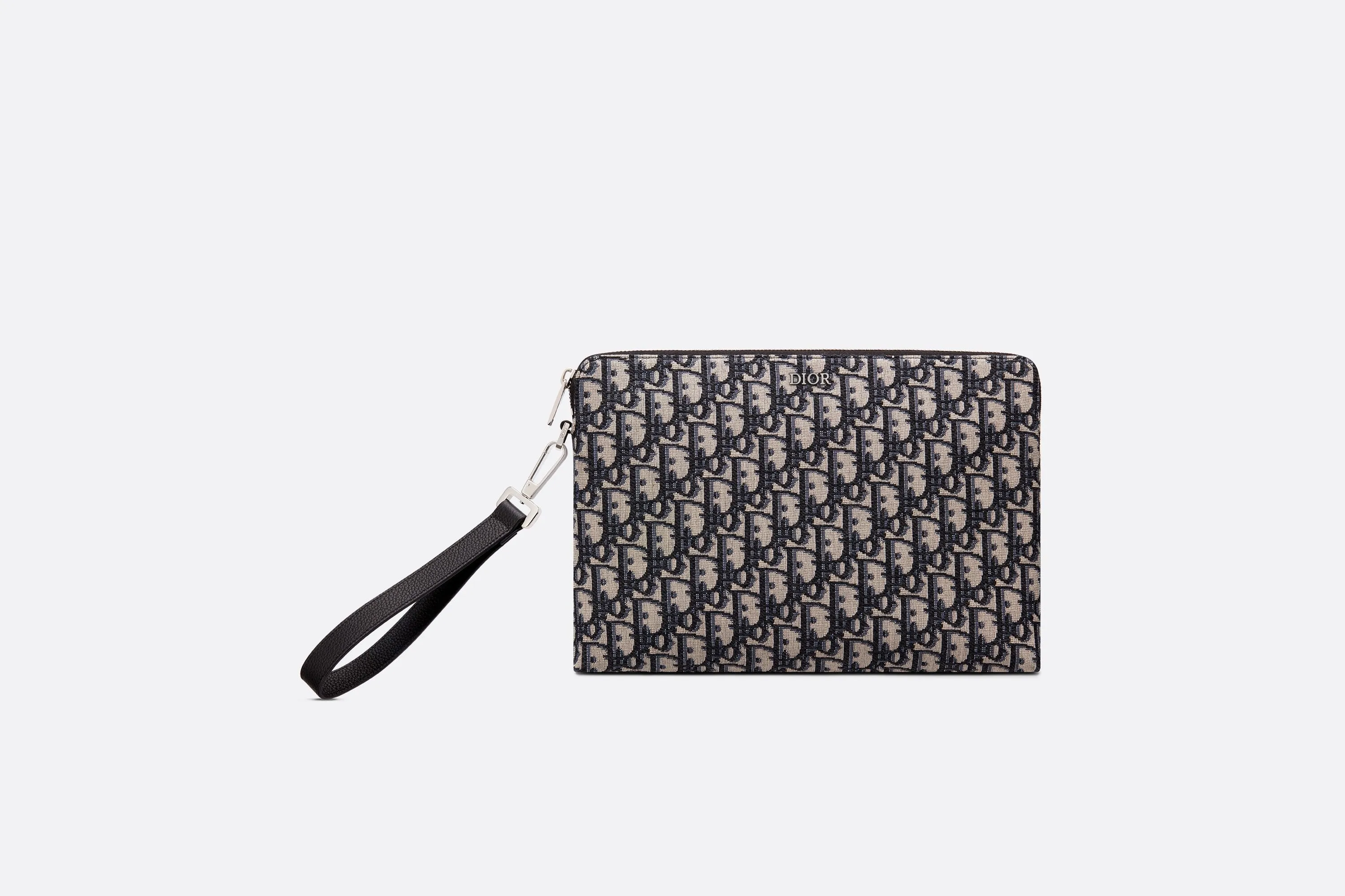 Pouch • Beige and Black Dior Oblique Jacquard