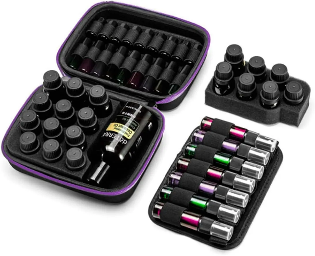 Pouch Travel Oils Purple Bottle Drop Ers Storage Casepurple Women Lipstick Ball Case Essential Bag, Purple, medium
