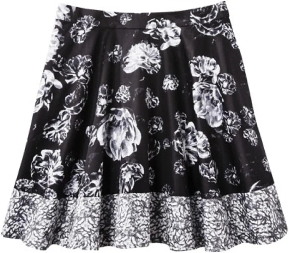 PRABAL GURUNG BLACK AND WHITE MEET THE PARENTS SKIRT SIZE 8