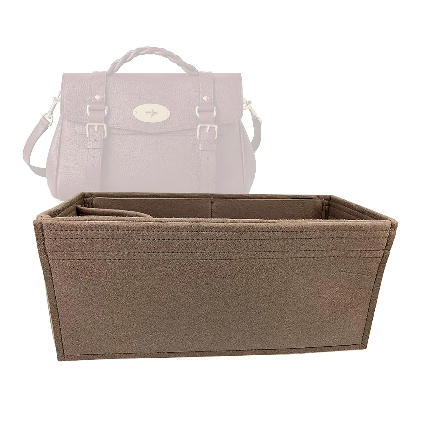 Premium Bag Organizer for Mulberry Regular Alexa Insert (Handmade/20 Color Options) [Purse Organiser, Liner, Insert, Shaper]