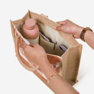 Premium Tote Bag - Beige Inner Compartment Organizer