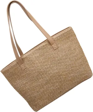 PRETYZOOM 1pc Handbag Toilettree Bag Makeup Bundles Straw Shoulder Bag Large Capacity Tote Bag Purses for Women