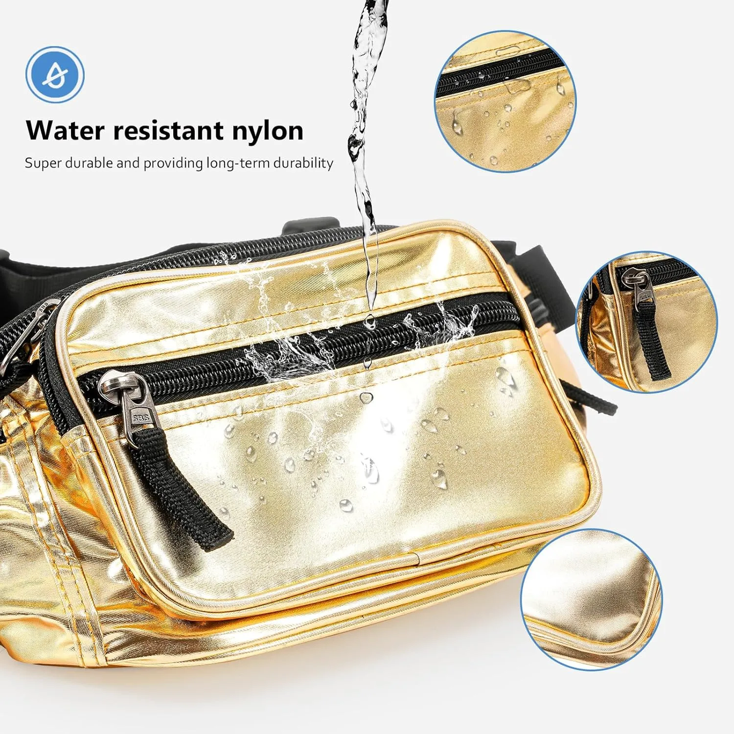 ProCase Fanny Pack Waist Packs for Men Women, Waist Bag Hip Pack for Travel Hiking Running Outdoor Sports