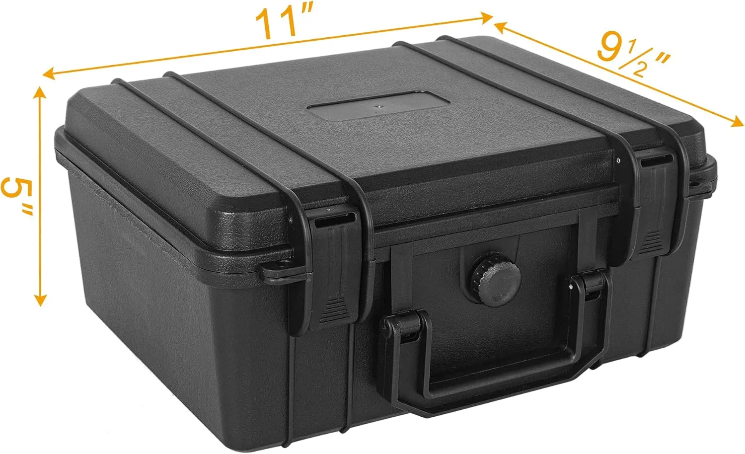Protective Hard Case Shockproof Water-resistant with Customized DIY Foam Insert fit for Camera, etc, 11 X 9.5 X 5-Inch