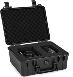 Protective Hard Case Shockproof Water-resistant with Customized DIY Foam Insert fit for Camera, etc, 11 X 9.5 X 5-Inch