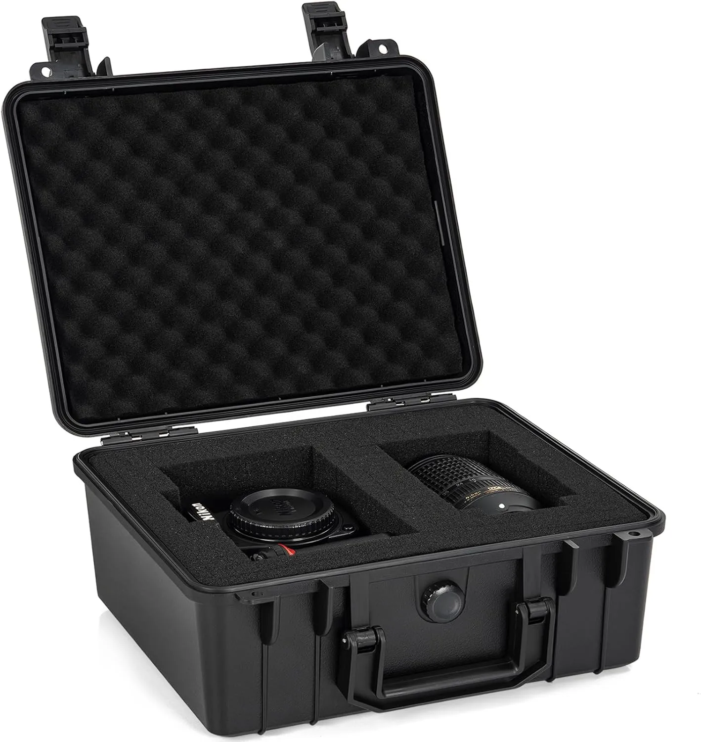 Protective Hard Case Shockproof Water-resistant with Customized DIY Foam Insert fit for Camera, etc, 11 X 9.5 X 5-Inch