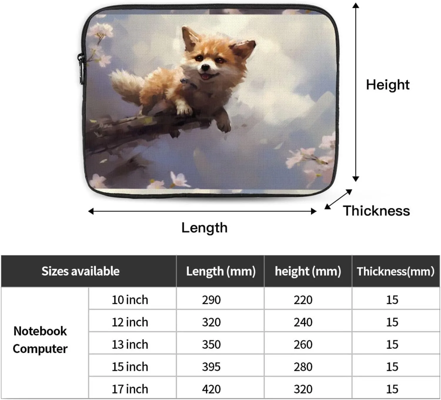 Puppy On A Branch Laptop Inner Bag Laptop Sleeve Case Briefcase Carrying Laptop Cover