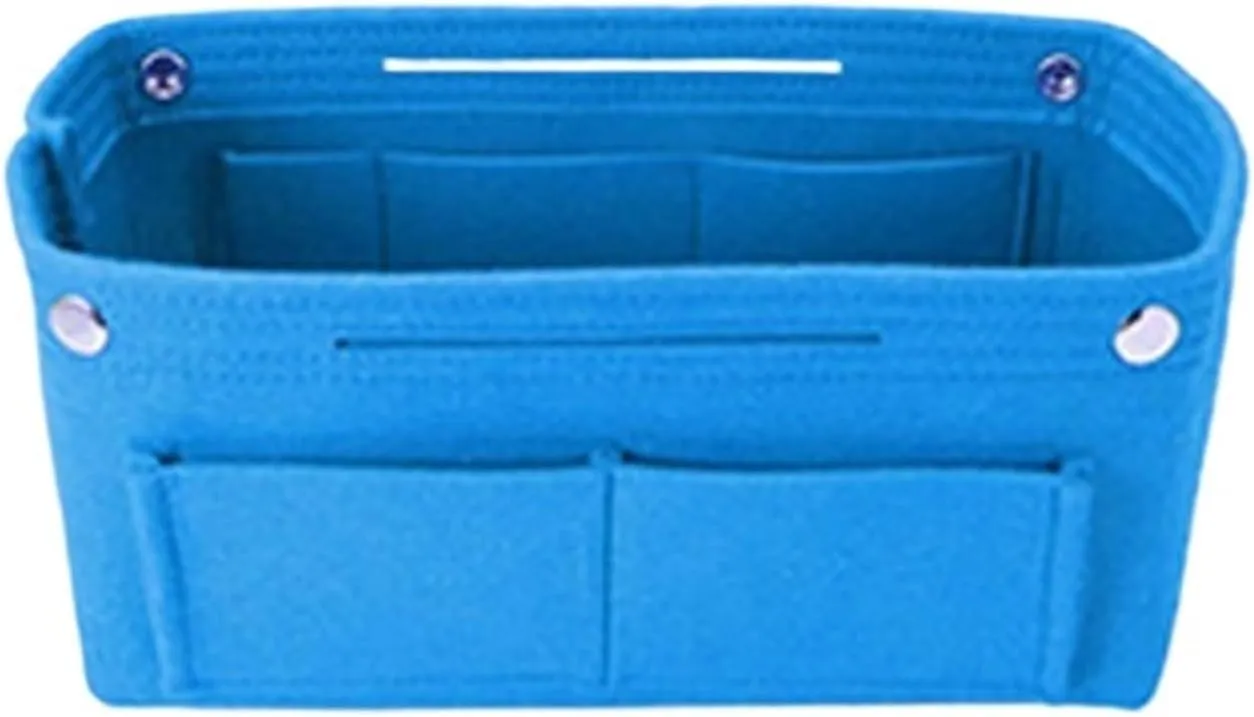 Purse Organizer Insert Felt Cloth Insert Bag Cosmetic Organizer Insert For Women Luxury Tote Handbags Makeup Bags Inner Pouch Liner Bag(Color-A7,M 30x18x12cm)