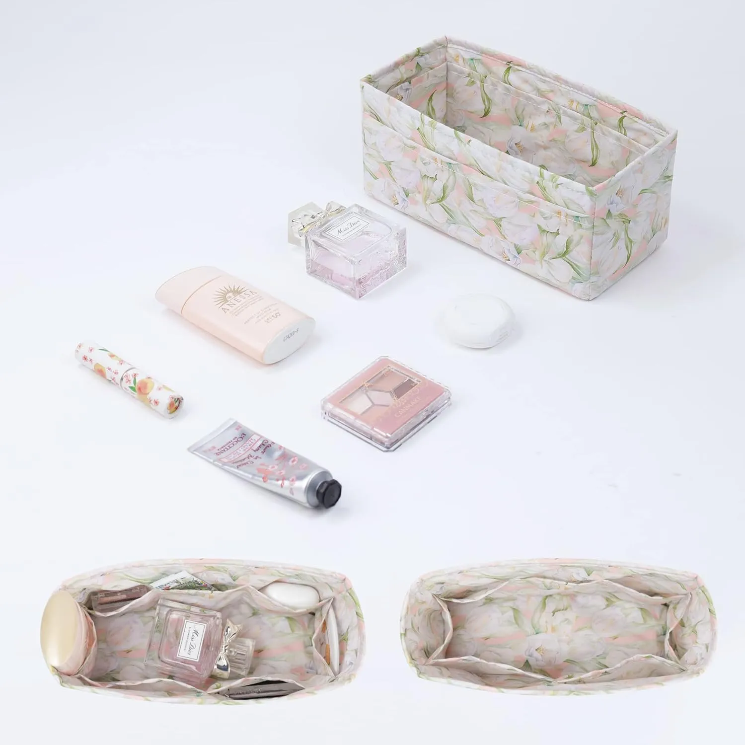 Purse Organizer Insert for Lindy 19/26/30/34 bags, Lightweight Bag Shaper for Women Luxury Handbag Tote, Soft Inner Bag Organizer(LD19, French Tulips)