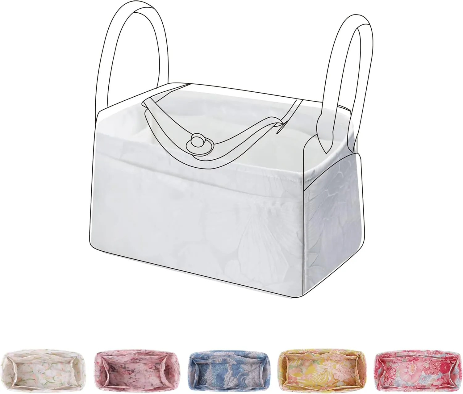 Purse Organizer Insert for Lindy 19/26/30/34 bags, Lightweight Bag Shaper for Women Luxury Handbag Tote, Soft Inner Bag Organizer(LD26, Snowflake)