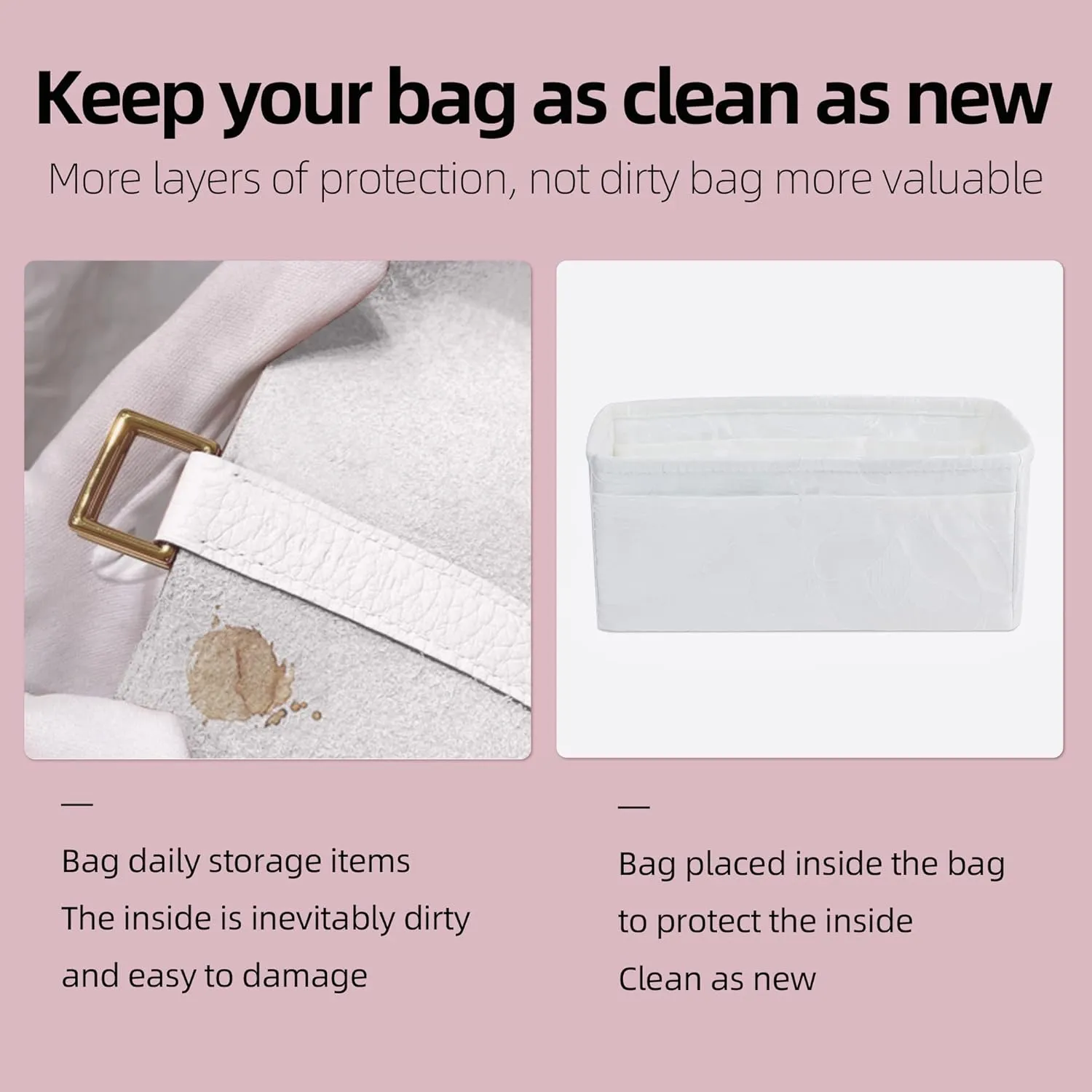 Purse Organizer Insert for Lindy 19/26/30/34 bags, Lightweight Bag Shaper for Women Luxury Handbag Tote, Soft Inner Bag Organizer(LD26, Snowflake)