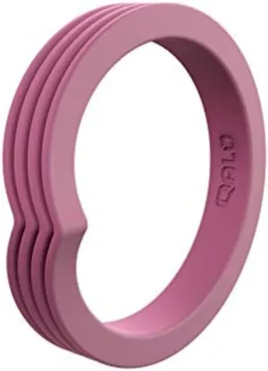 QALO Women's Rubber Silicone Ring, Stackable Peak, Wedding Ring for Women, Breathable, Durable Engagement Silicone Band, 5mm Wide 2mm Thick, Multi Colors